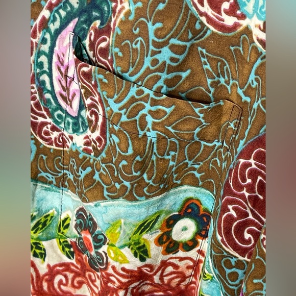 Vintage Jams World Buttons Hawaiian Shirt XL Jitterbug Print Pocket Short Sleeve - Picture 4 of 7